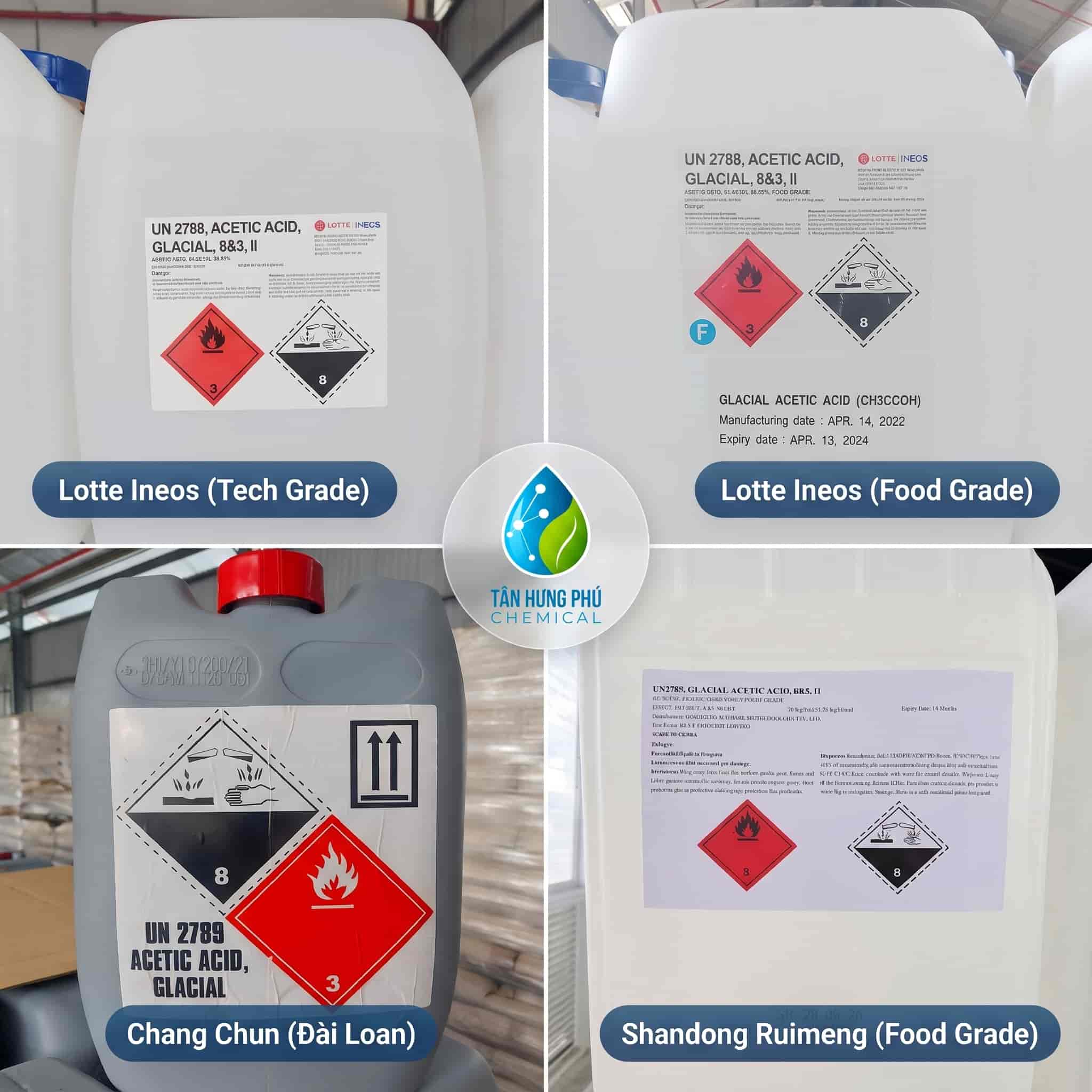 Four GAA glacial acetic acid product lines from Lotte Ineos, Chang Chun, Shandong Ruimeng at Tan Hung Phu